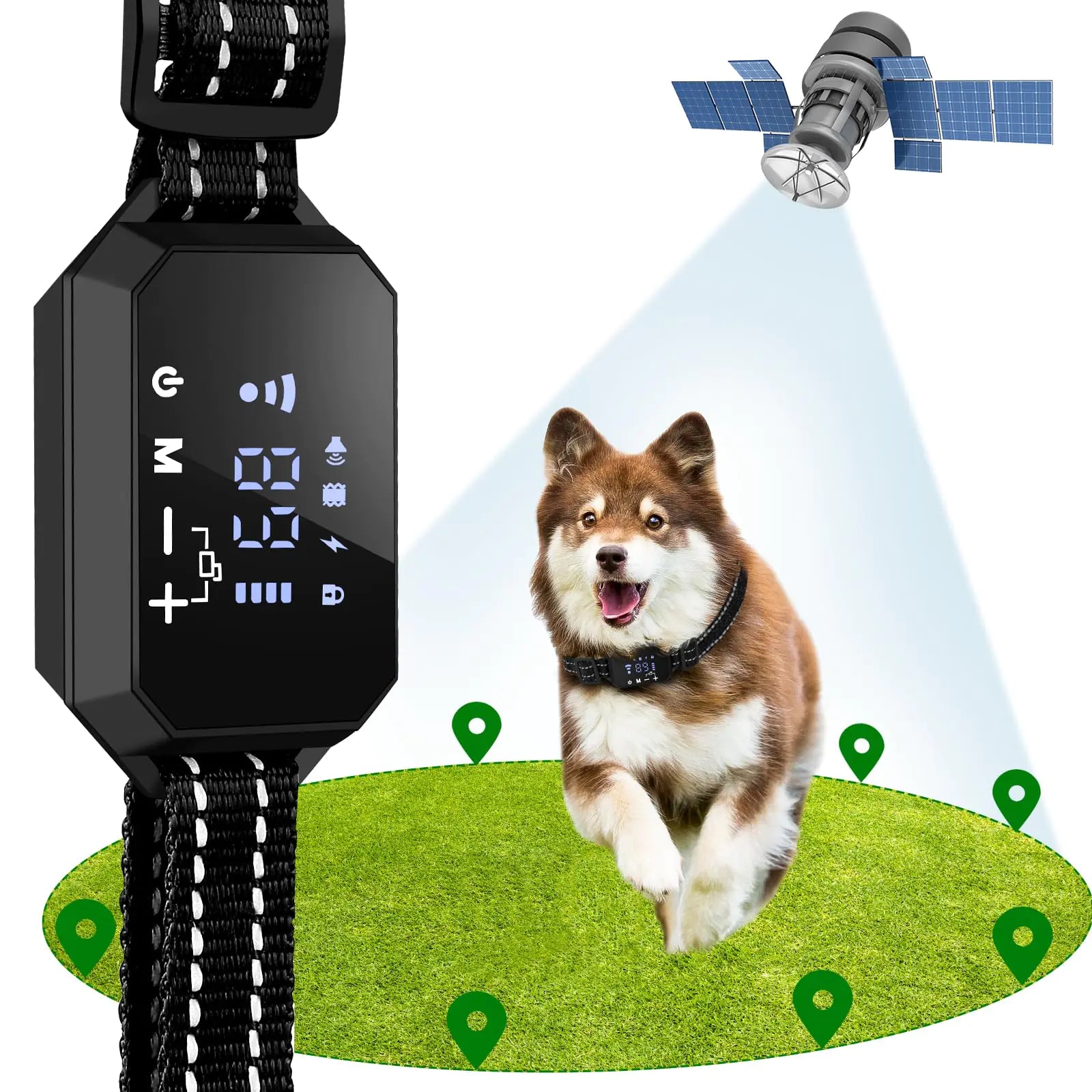 ELFENCE GPS Wireless Dog Fence 2024 Electric Dog Fence System for OutdoorPortable GPS Positioning Wireless Pet Containment SystemRange Up to 6560Ft.Rechargeable Dog Collar for LargeMedium Dogs