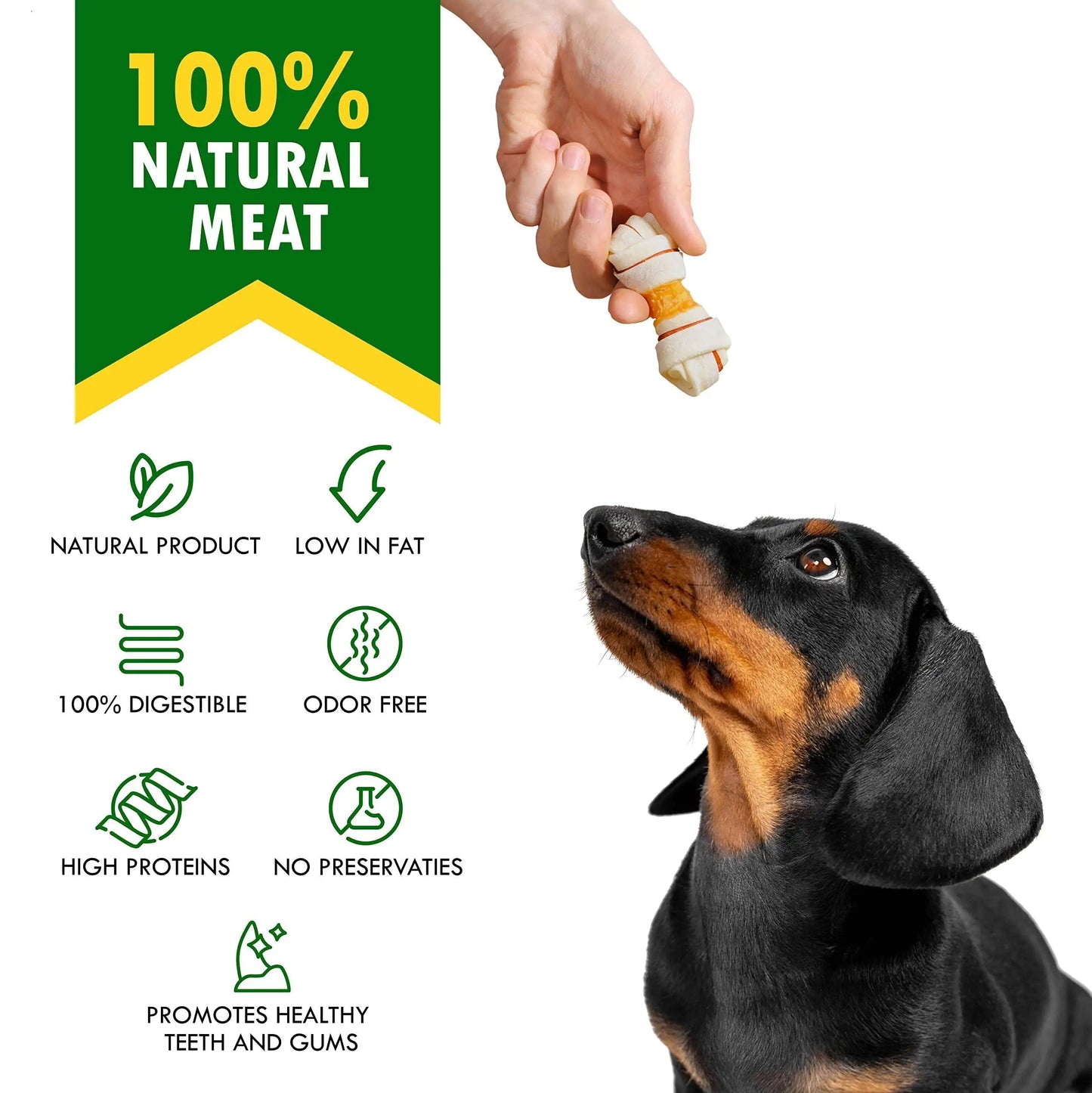 Gourmet Chicken-Wrapped Rawhide Sticks – Natural Chew Snacks for Dogs | Grain-Free
