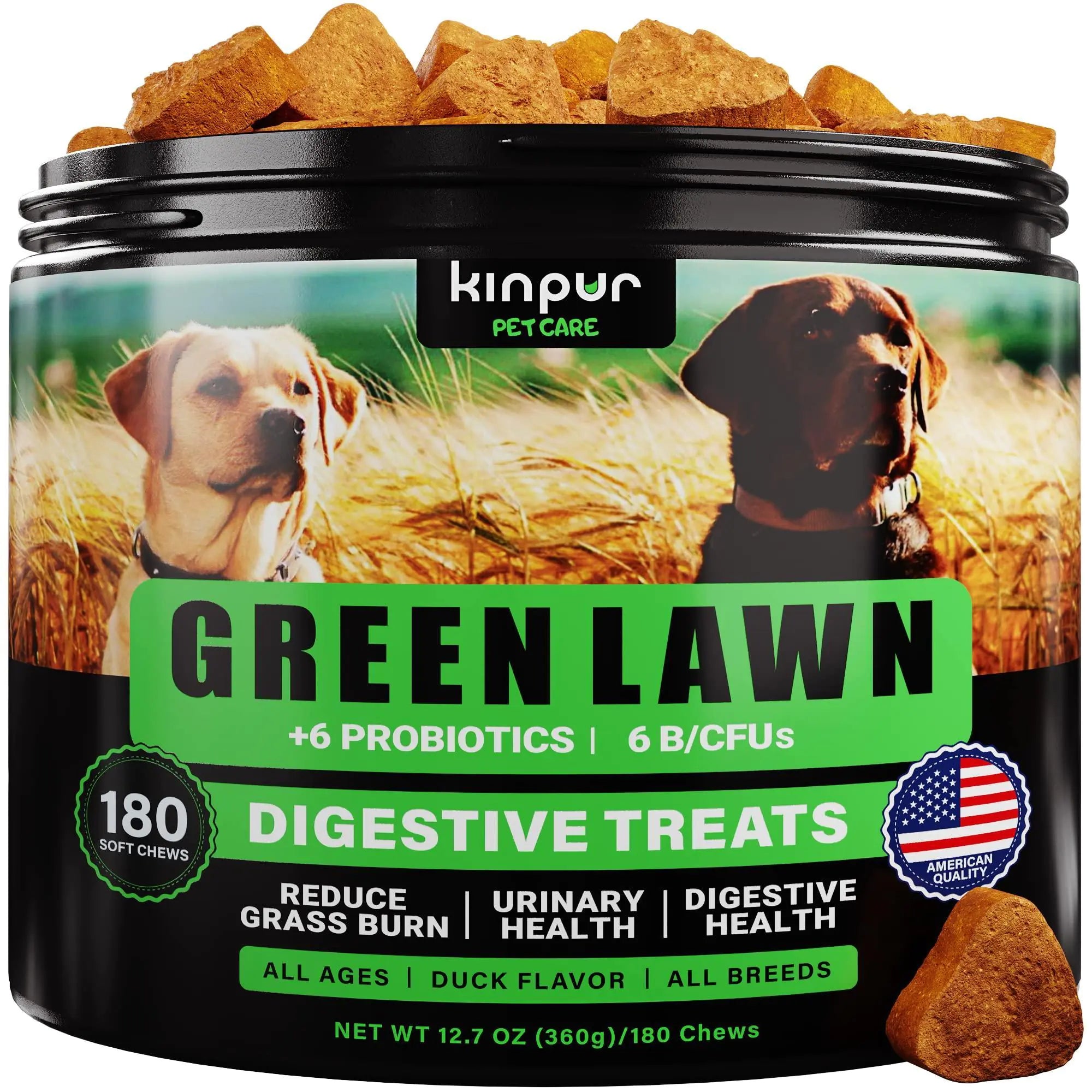 Green Lawn Dog Chews – Cranberry & Apple Cider Vinegar Digestive Enzymes for Urine Health