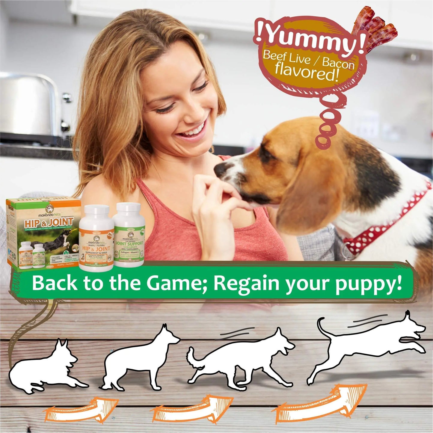 Elite Joint Care for Dogs – Chondroitin, Collagen & Turmeric Infused