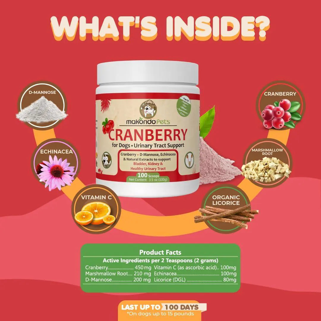 Advanced Dog Cranberry Supplement – Supports Urinary Tract & Kidney Health