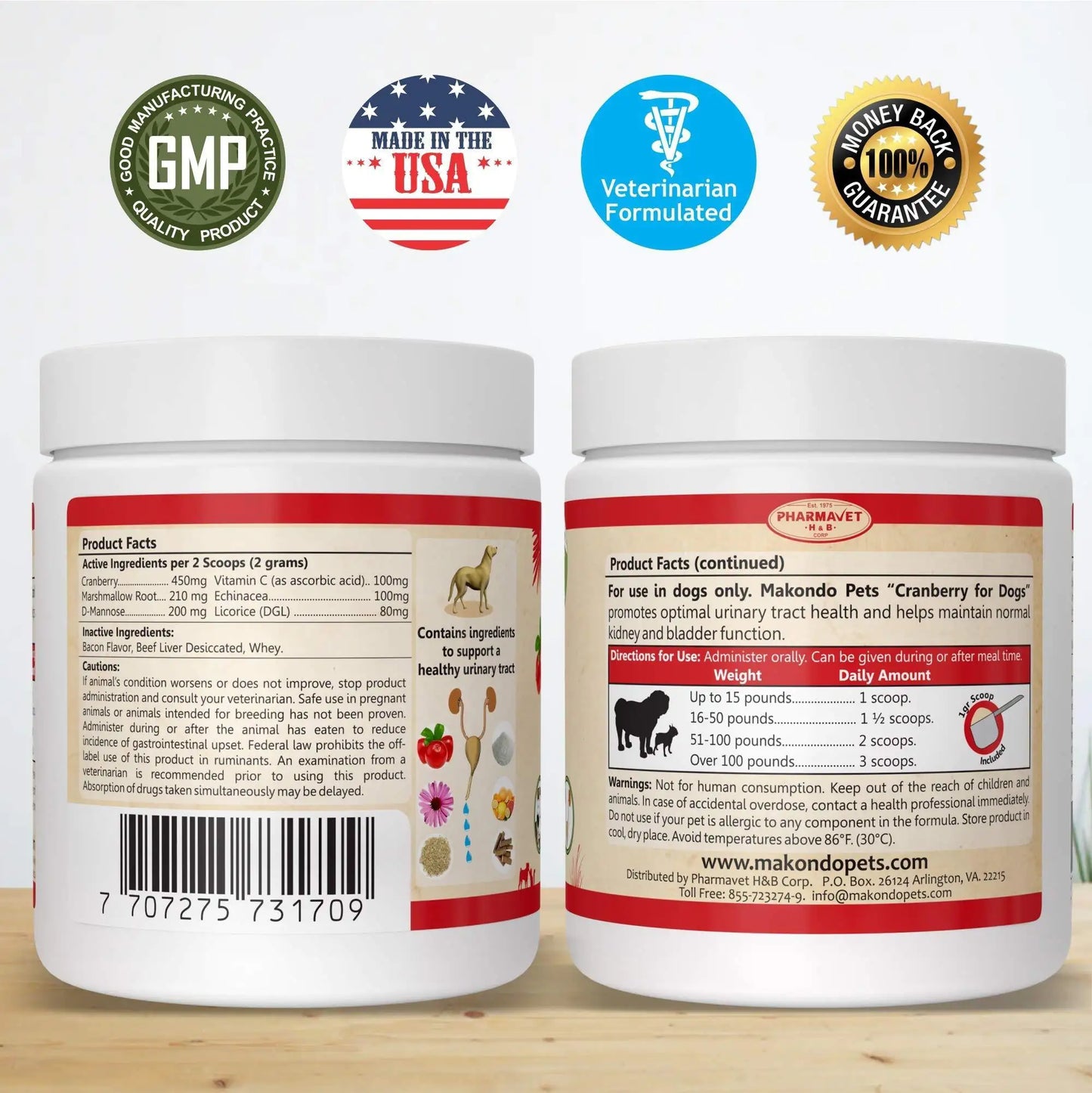 Advanced Dog Cranberry Supplement – Supports Urinary Tract & Kidney Health