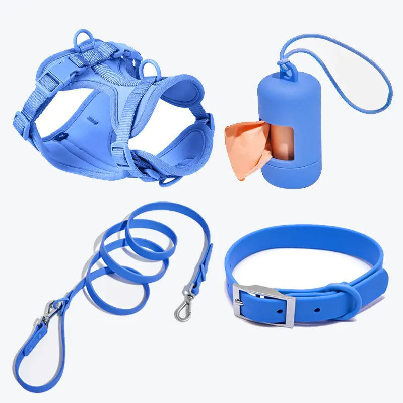Waterproof Dog Collar & Leash Set – Anti-Bite, Durable PVC Design