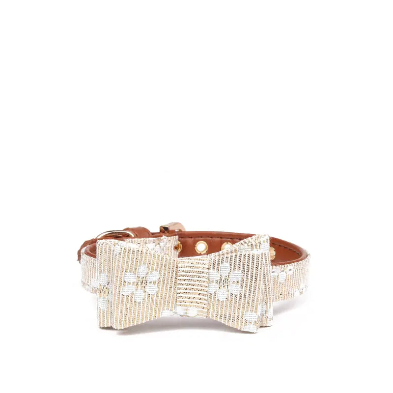 Patterned Dog Bow Collar