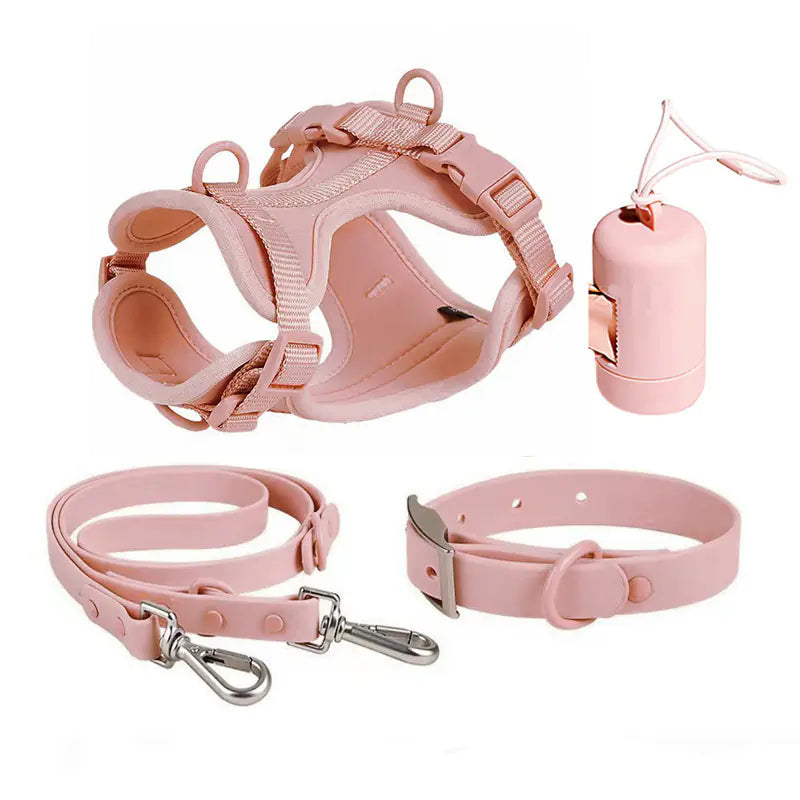 Waterproof Dog Collar & Leash Set – Anti-Bite, Durable PVC Design