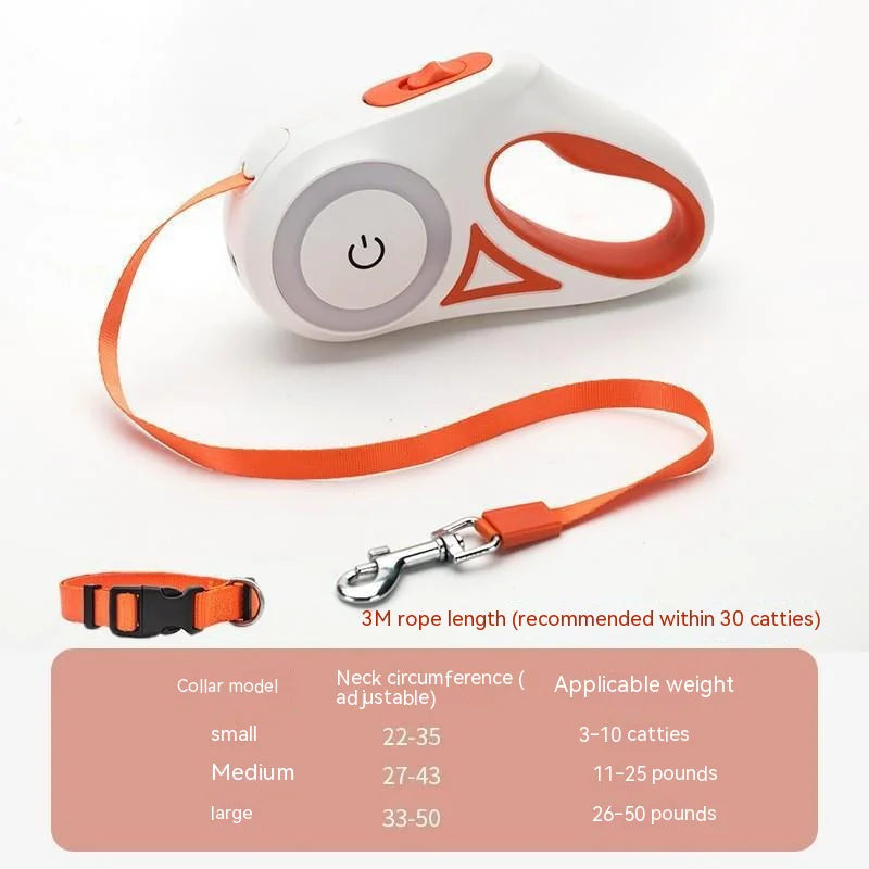 Illuminated Retractable Dog Leash