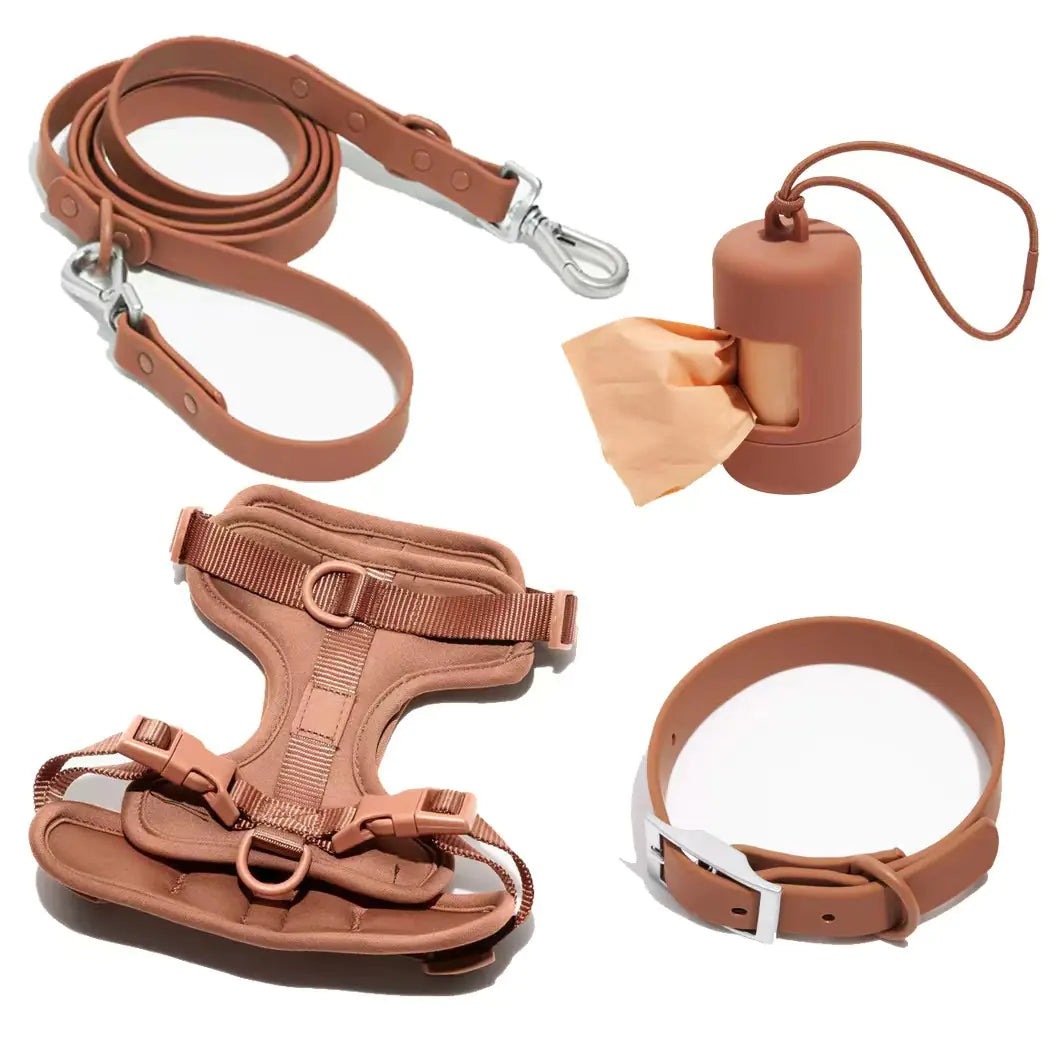 Waterproof Dog Collar & Leash Set – Anti-Bite, Durable PVC Design