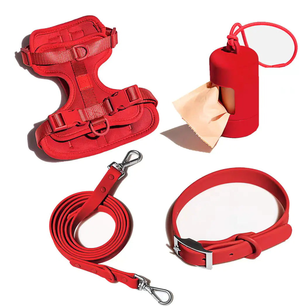Waterproof Dog Collar & Leash Set – Anti-Bite, Durable PVC Design
