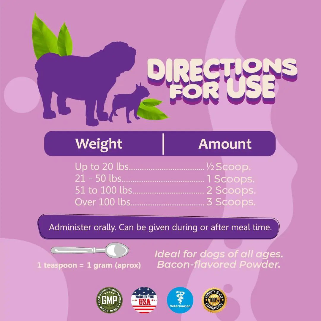 High-Potency Probiotics for Dogs & Puppies – 9-Strain Formula with 5 Billion CFU per Scoop