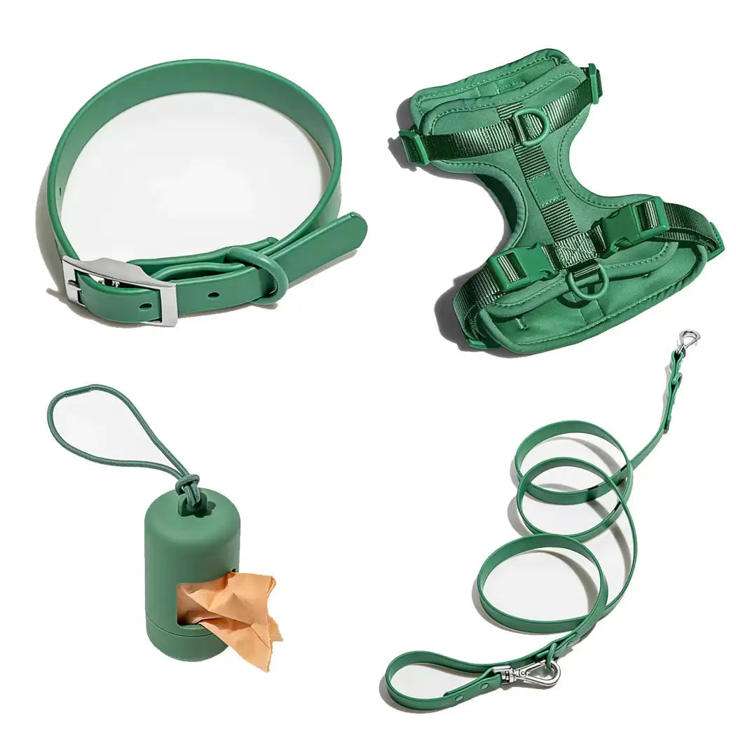 Waterproof Dog Collar & Leash Set – Anti-Bite, Durable PVC Design