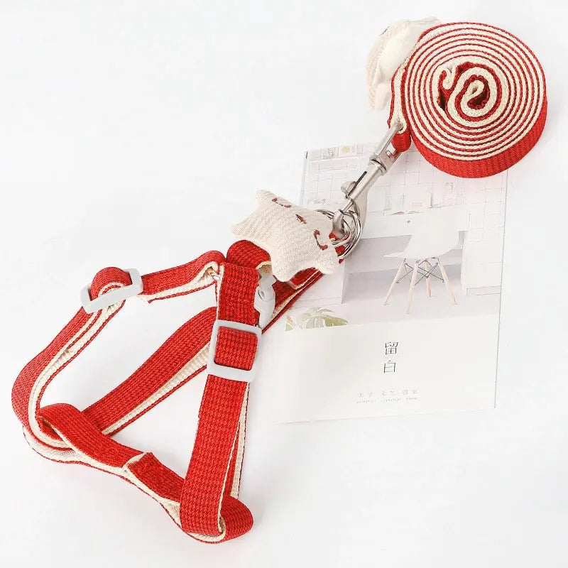 Houndstooth Dog Leash – Stylish Nylon Lead