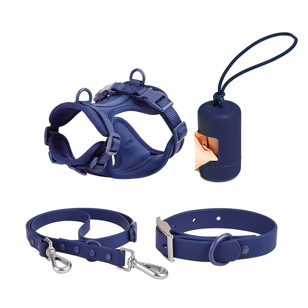 Waterproof Dog Collar & Leash Set – Anti-Bite, Durable PVC Design