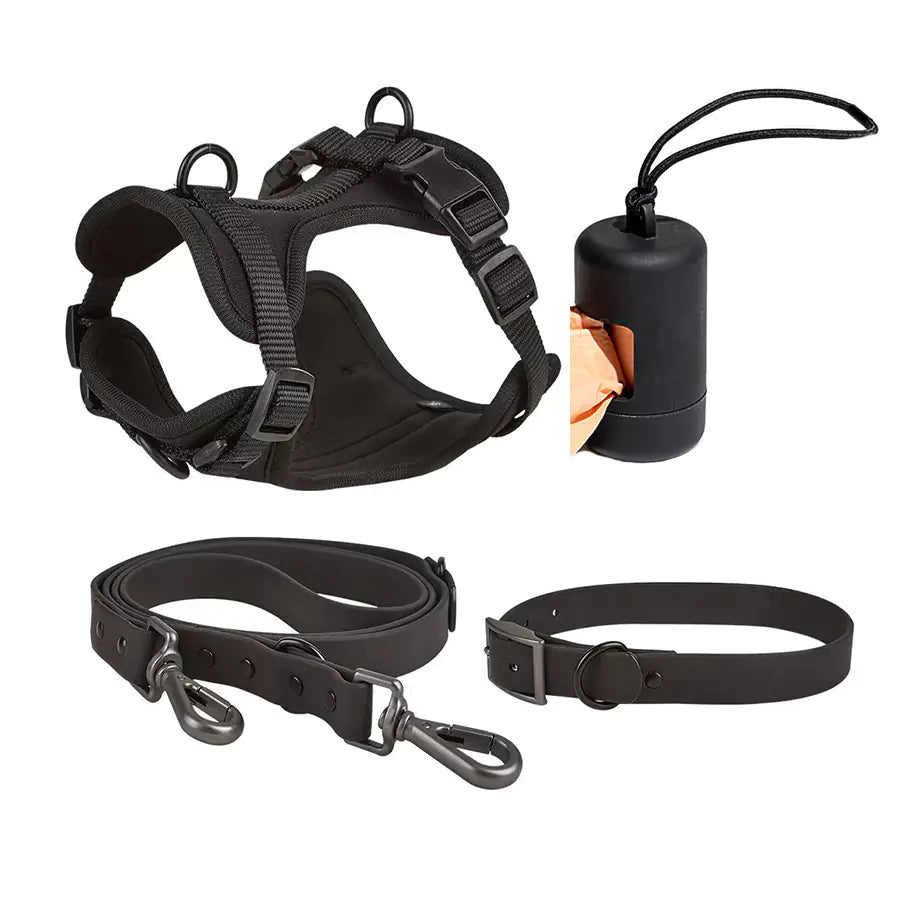Waterproof Dog Collar & Leash Set – Anti-Bite, Durable PVC Design
