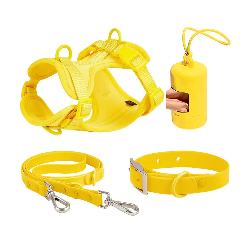 Waterproof Dog Collar & Leash Set – Anti-Bite, Durable PVC Design