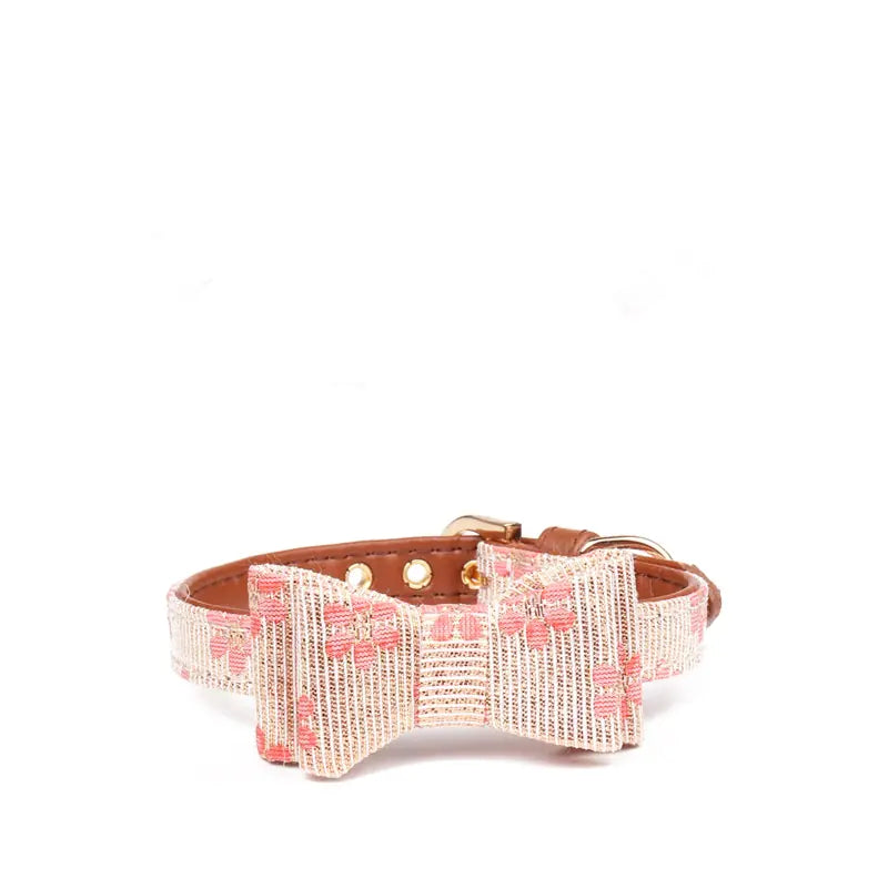 Patterned Dog Bow Collar
