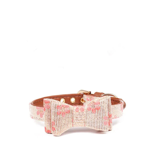 Patterned Dog Bow Collar
