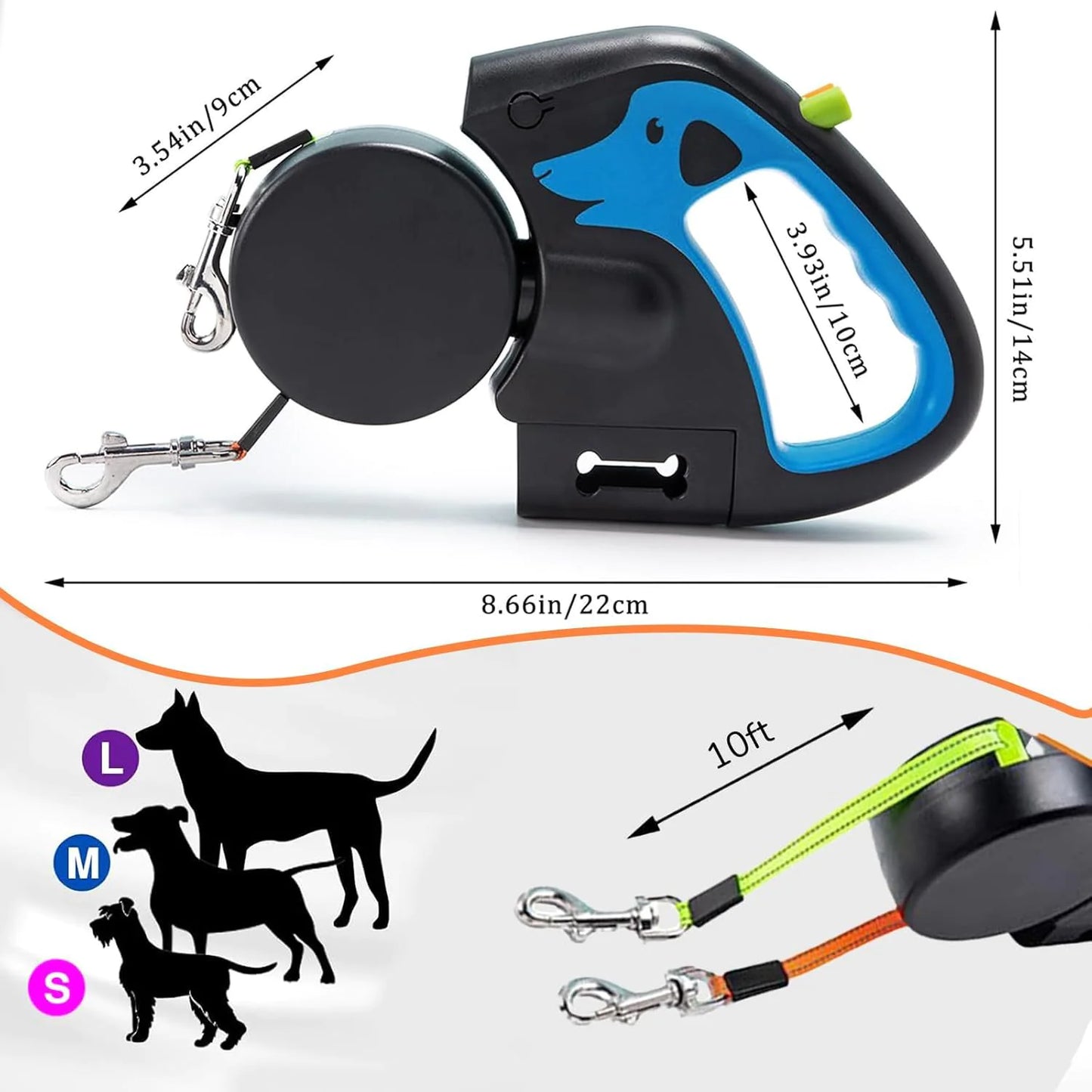Dual Retractable Pet Leash