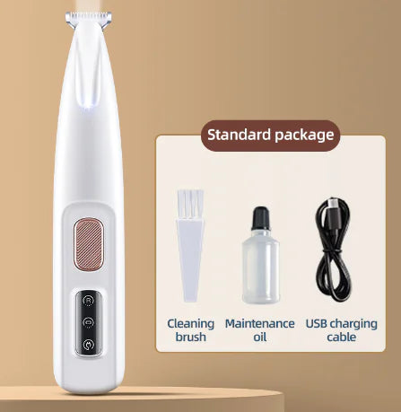 LED Waterproof Dog Paw Trimmer with Wide Blade (One Set)