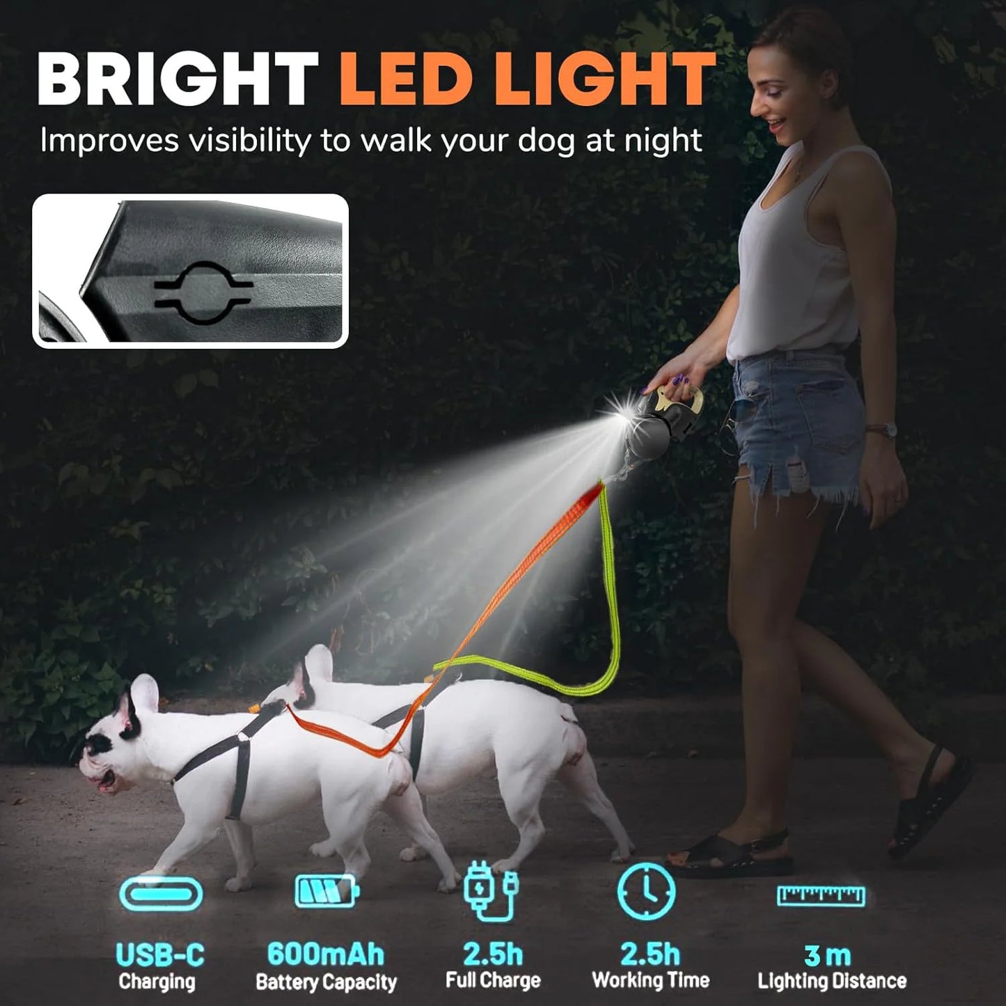 Dual Retractable Pet Leash