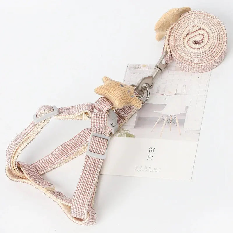 Houndstooth Dog Leash – Stylish Nylon Lead