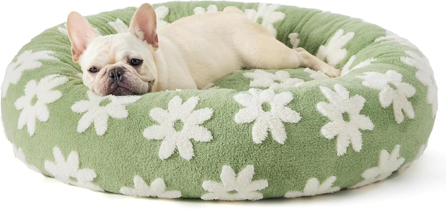Four Seasons Round Pet Bed – Warm & Cool Comfort for Cats, Dogs & Small Pets